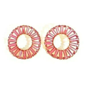 J Crew New bezeled Stone Round Earrings